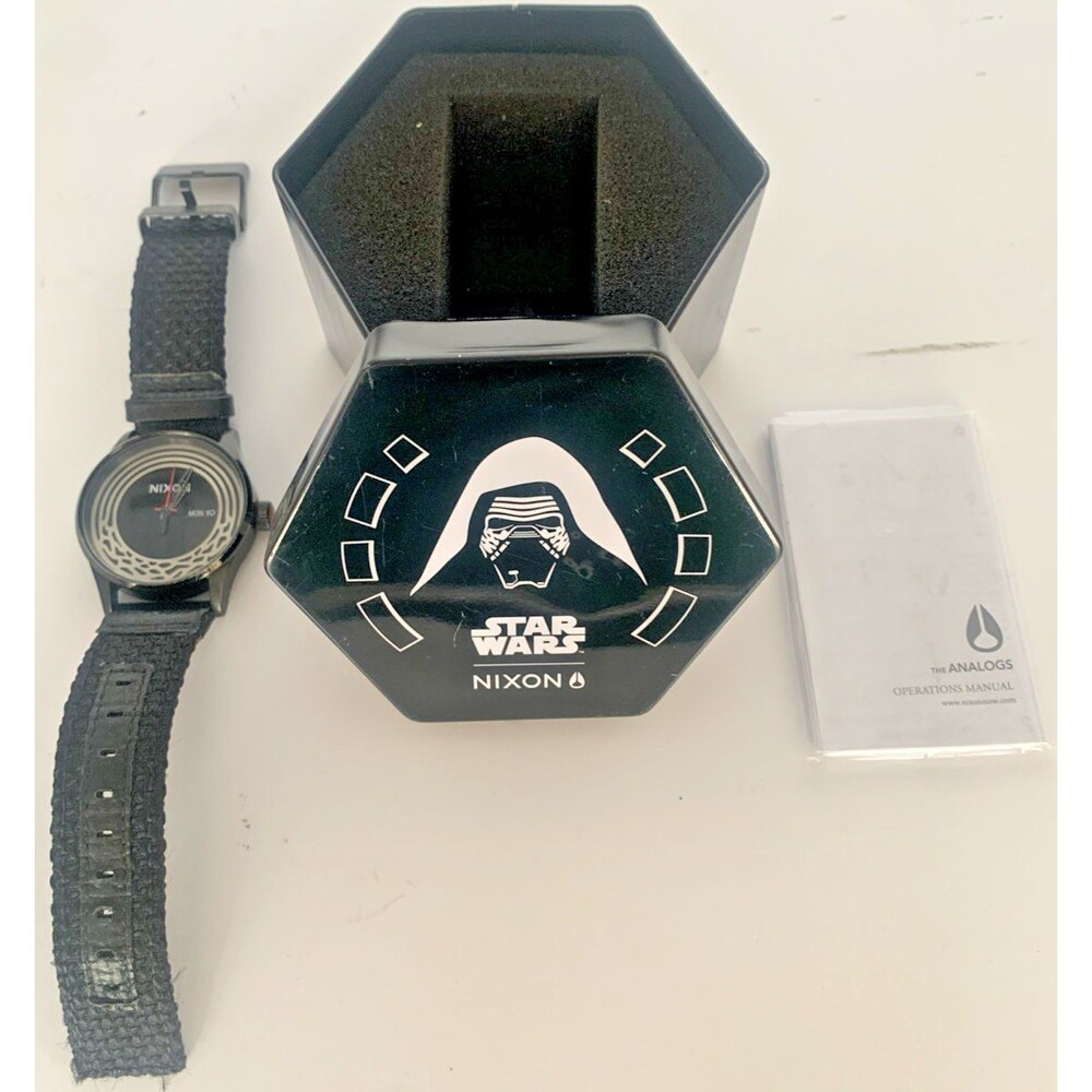 NIXON X STAR WARS Kylo Ren Sentry Woven Band Watch with Original Box and Manual